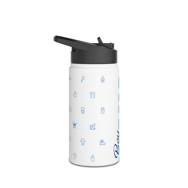 Boy Mama EST. 2023 Stainless-Steel Water Bottle with Built-In Straw: 12oz, 18oz, & 32oz - Image 10