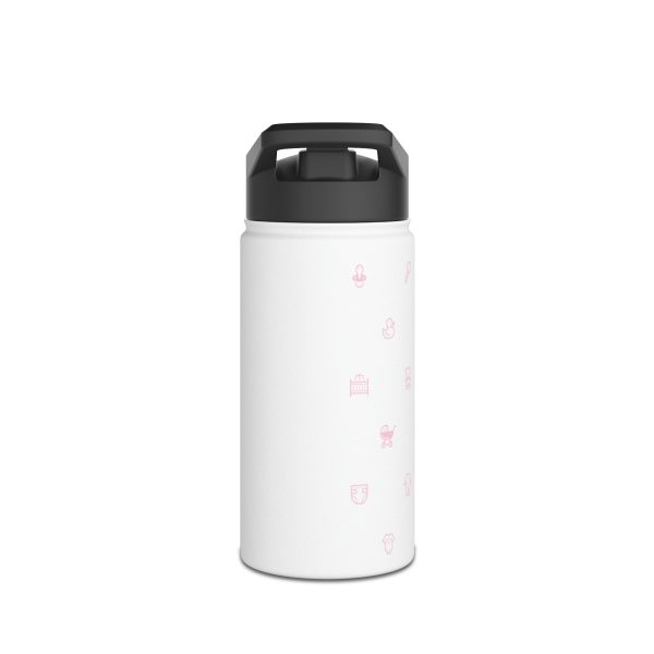 Girl Mama EST. 2023 Stainless-Steel Water Bottle with Built-In Straw: 12oz, 18oz, & 32oz - Image 9