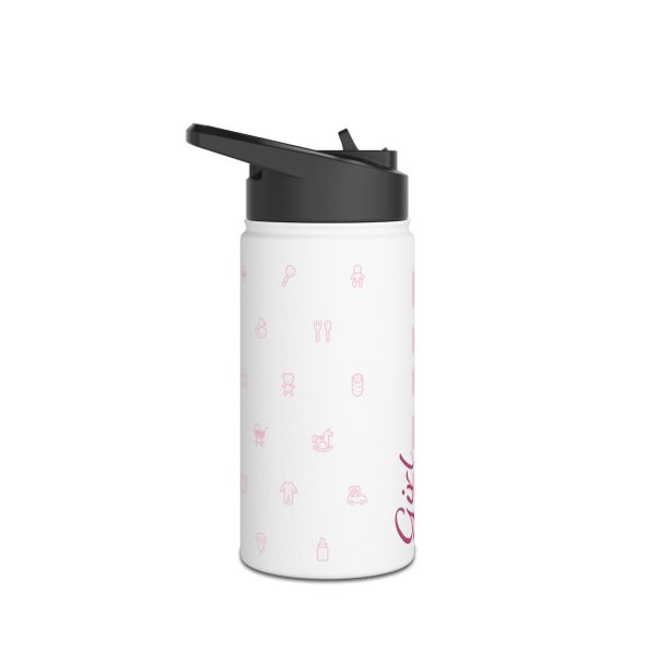 Girl Mama EST. 2023 Stainless-Steel Water Bottle with Built-In Straw: 12oz, 18oz, & 32oz - Image 10