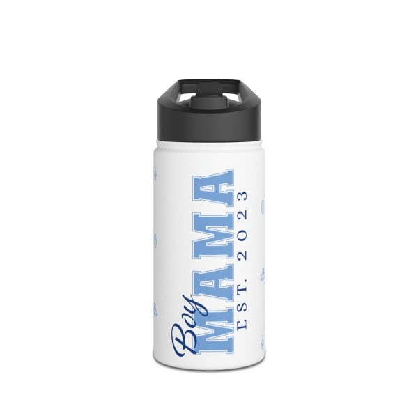 Boy Mama EST. 2023 Stainless-Steel Water Bottle with Built-In Straw: 12oz, 18oz, & 32oz - Image 8