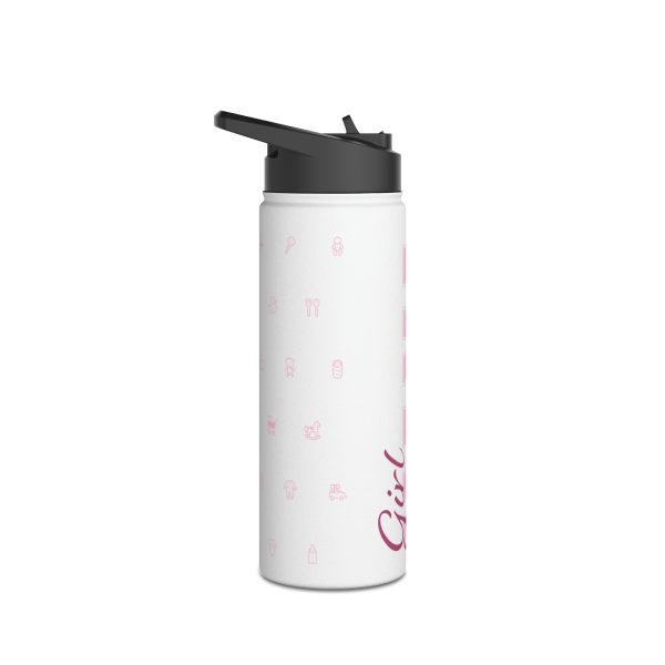 Girl Mama EST. 2023 Stainless-Steel Water Bottle with Built-In Straw: 12oz, 18oz, & 32oz - Image 3