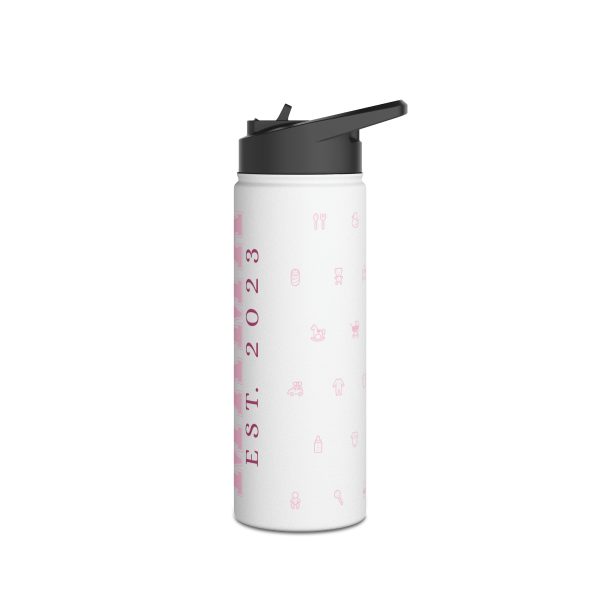 Girl Mama EST. 2023 Stainless-Steel Water Bottle with Built-In Straw: 12oz, 18oz, & 32oz - Image 4