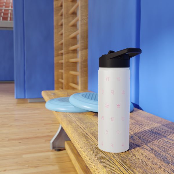 Girl Mama EST. 2023 Stainless-Steel Water Bottle with Built-In Straw: 12oz, 18oz, & 32oz - Image 7
