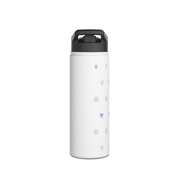 Boy Mama EST. 2023 Stainless-Steel Water Bottle with Built-In Straw: 12oz, 18oz, & 32oz - Image 2