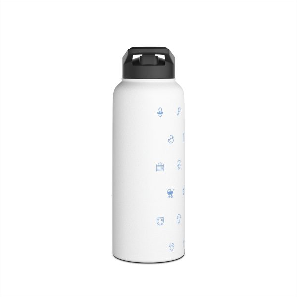 Boy Mama EST. 2023 Stainless-Steel Water Bottle with Built-In Straw: 12oz, 18oz, & 32oz - Image 16