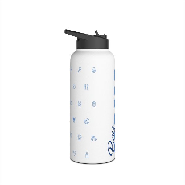 Boy Mama EST. 2023 Stainless-Steel Water Bottle with Built-In Straw: 12oz, 18oz, & 32oz - Image 17