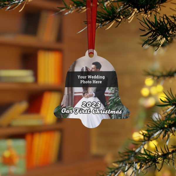 Our First Christmas 2023 Personalized Metal Photo Ornaments - Image 4