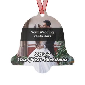 Our First Christmas 2023 Personalized Metal Photo Ornaments