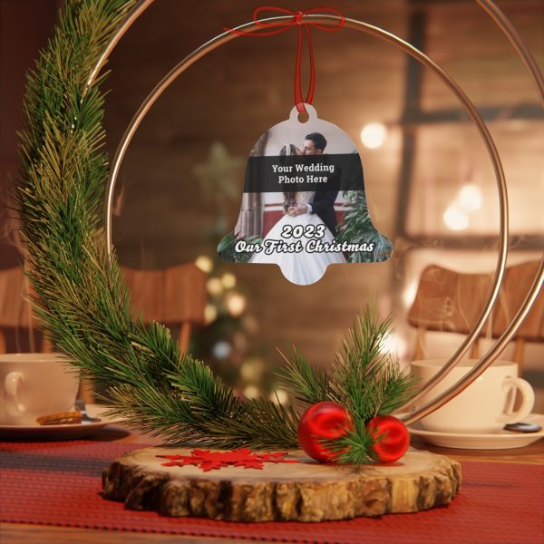 Our First Christmas 2023 Personalized Metal Photo Ornaments - Image 5
