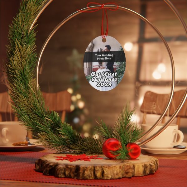 Our First Christmas 2023 Personalized Metal Photo Ornaments - Image 15