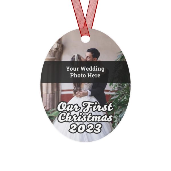Our First Christmas 2023 Personalized Metal Photo Ornaments - Image 11