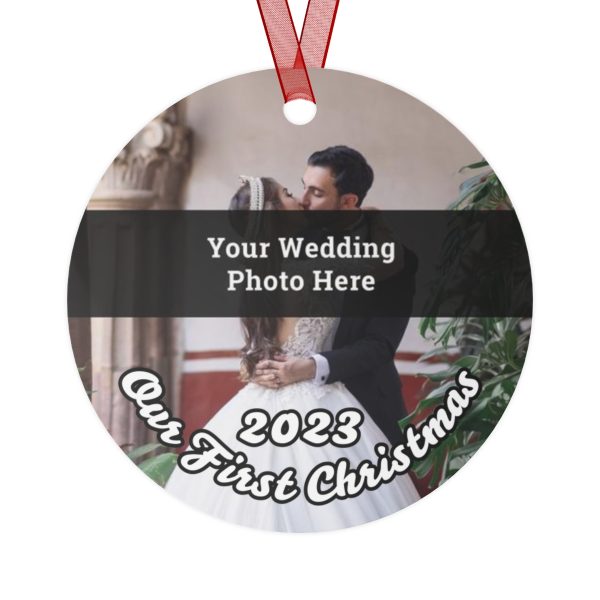Our First Christmas 2023 Personalized Metal Photo Ornaments - Image 16