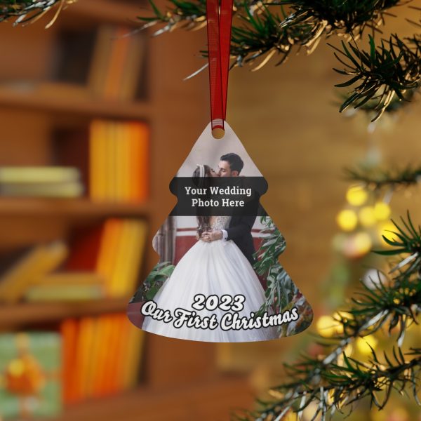 Our First Christmas 2023 Personalized Metal Photo Ornaments - Image 9